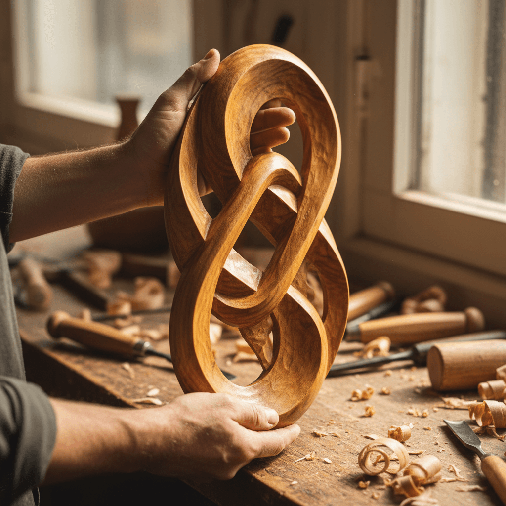 Carved wooden wall sculpture with gold leaf
